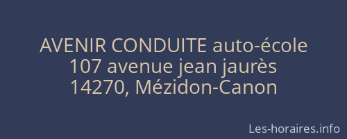 AVENIR CONDUITE auto-école