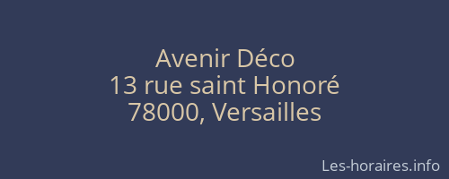 Avenir Déco