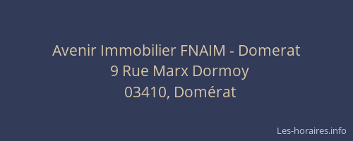 Avenir Immobilier FNAIM - Domerat