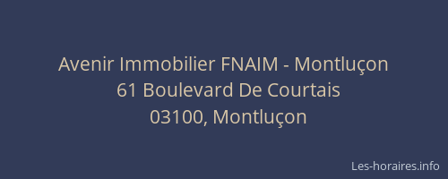 Avenir Immobilier FNAIM - Montluçon