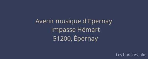Avenir musique d'Epernay