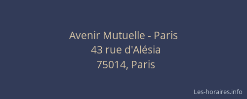 Avenir Mutuelle - Paris