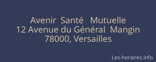 Avenir  Santé   Mutuelle