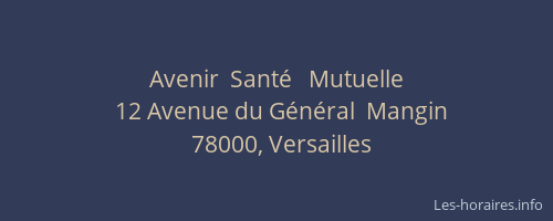 Avenir  Santé   Mutuelle