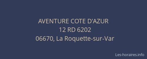 AVENTURE COTE D'AZUR