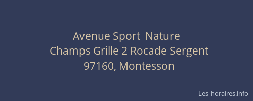 Avenue Sport  Nature