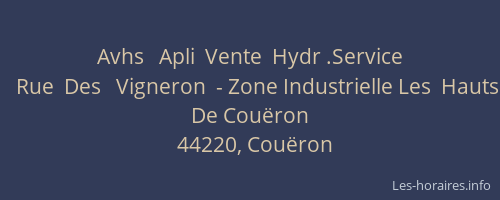 Avhs   Apli  Vente  Hydr .Service