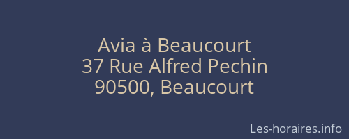Avia à Beaucourt