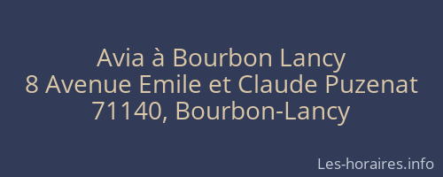 Avia à Bourbon Lancy