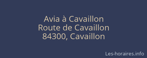 Avia à Cavaillon