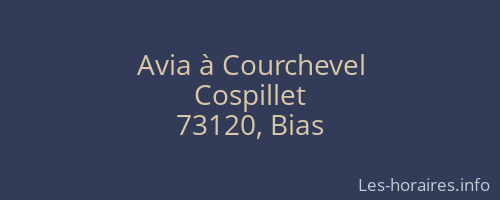 Avia à Courchevel