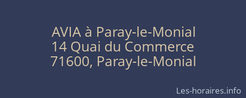 AVIA à Paray-le-Monial