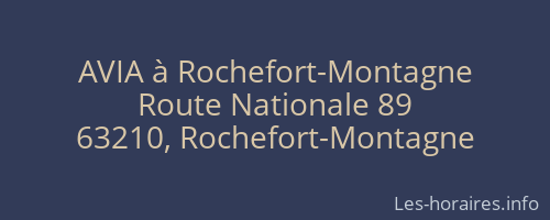 AVIA à Rochefort-Montagne