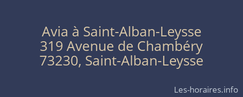 Avia à Saint-Alban-Leysse