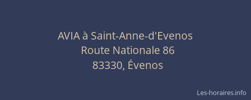 AVIA à Saint-Anne-d'Evenos