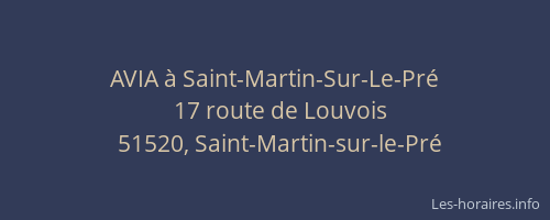 AVIA à Saint-Martin-Sur-Le-Pré