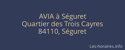 AVIA à Séguret