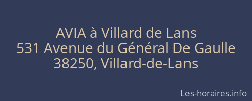 AVIA à Villard de Lans