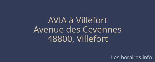 AVIA à Villefort