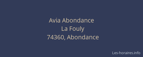 Avia Abondance