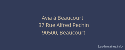 Avia &agrave; Beaucourt