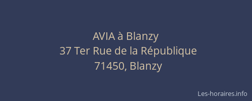AVIA &agrave; Blanzy