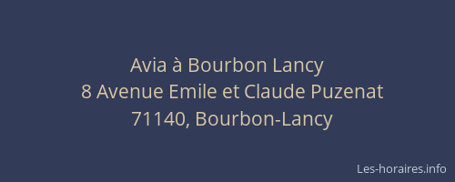 Avia à Bourbon Lancy