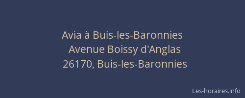 Avia &agrave; Buis-les-Baronnies
