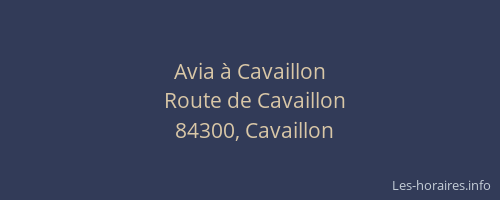 Avia &agrave; Cavaillon