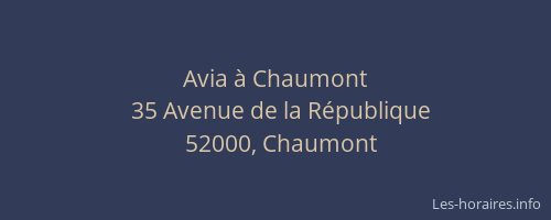 Avia à Chaumont