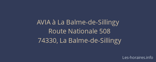 AVIA &agrave; La Balme-de-Sillingy
