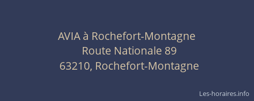 AVIA à Rochefort-Montagne