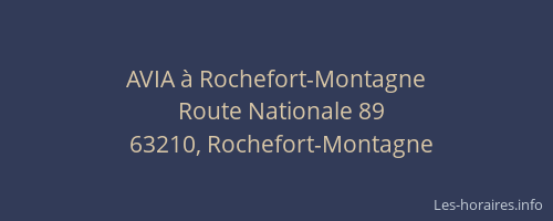 AVIA &agrave; Rochefort-Montagne