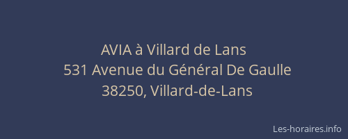 AVIA à Villard de Lans