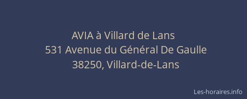 AVIA &agrave; Villard de Lans