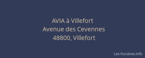 AVIA à Villefort