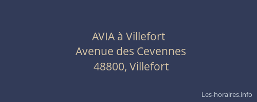 AVIA &agrave; Villefort