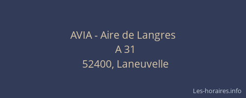 AVIA - Aire de Langres