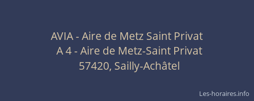 AVIA - Aire de Metz Saint Privat