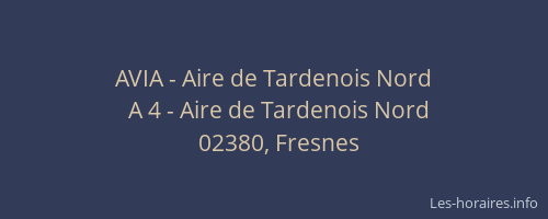 AVIA - Aire de Tardenois Nord