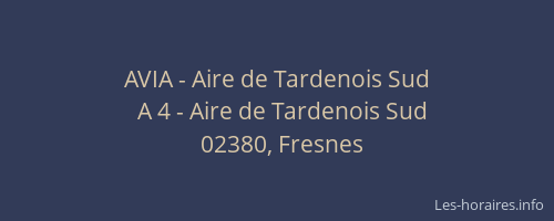 AVIA - Aire de Tardenois Sud