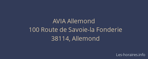 AVIA Allemond
