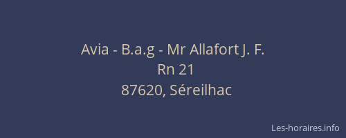 Avia - B.a.g - Mr Allafort J. F.