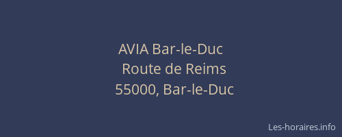 AVIA Bar-le-Duc
