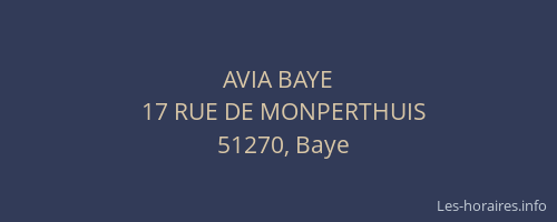 AVIA BAYE