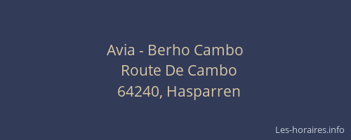 Avia - Berho Cambo