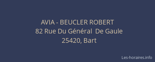 AVIA - BEUCLER ROBERT