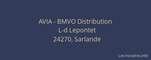 AVIA - BMVO Distribution