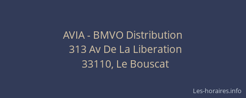 AVIA - BMVO Distribution