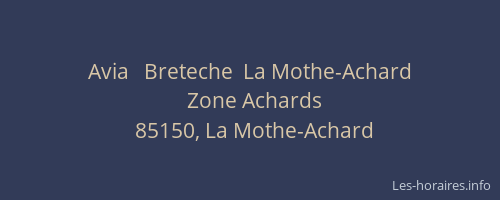 Avia   Breteche  La Mothe-Achard